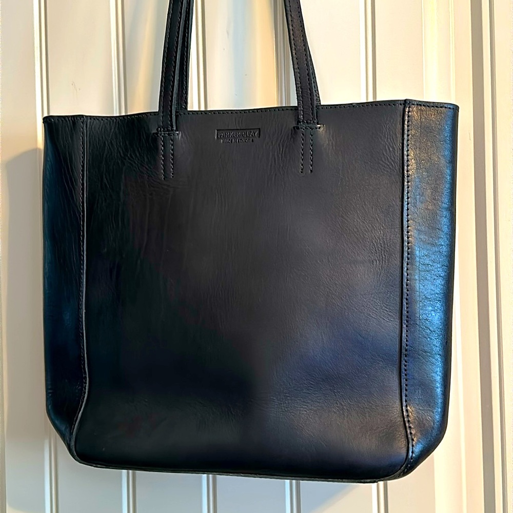 Parker Clay Eleni Day Tote in Black Leather
